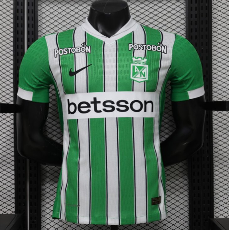 Player Version 26/27 Atlético Nacional Green & White with Vertical Stripe Home Jersey