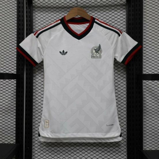 Player Version 2026 Womens Mexico Away White with Geometric Diamond Texture Jersey