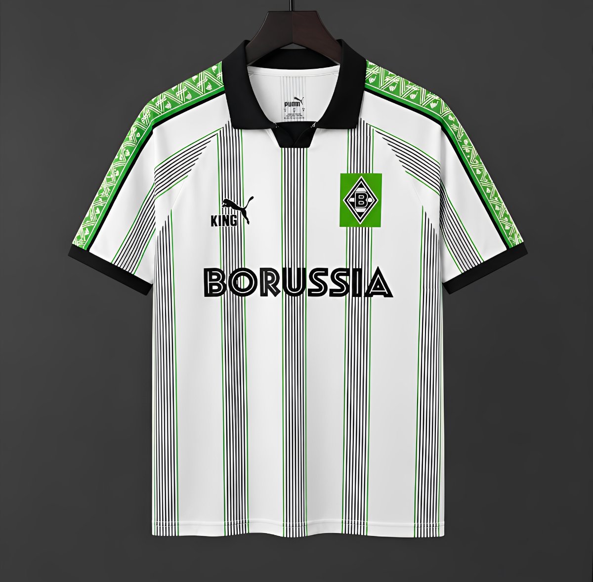 25/26  Borussia Mönchengladbach "KING" Special Edition White/Green Jersey