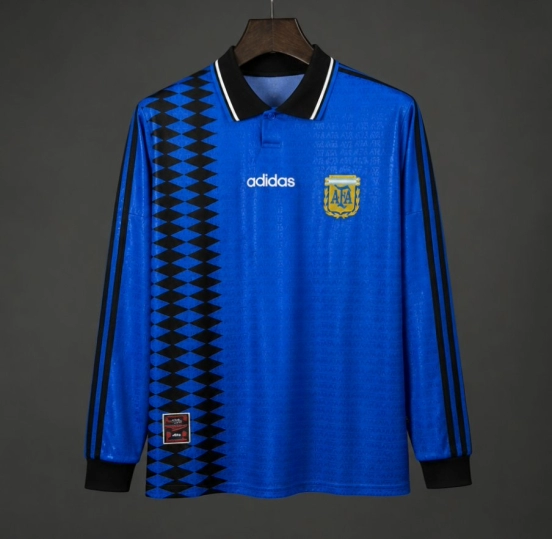 Retro 1994 Argentina Home Long Sleeve Jersey