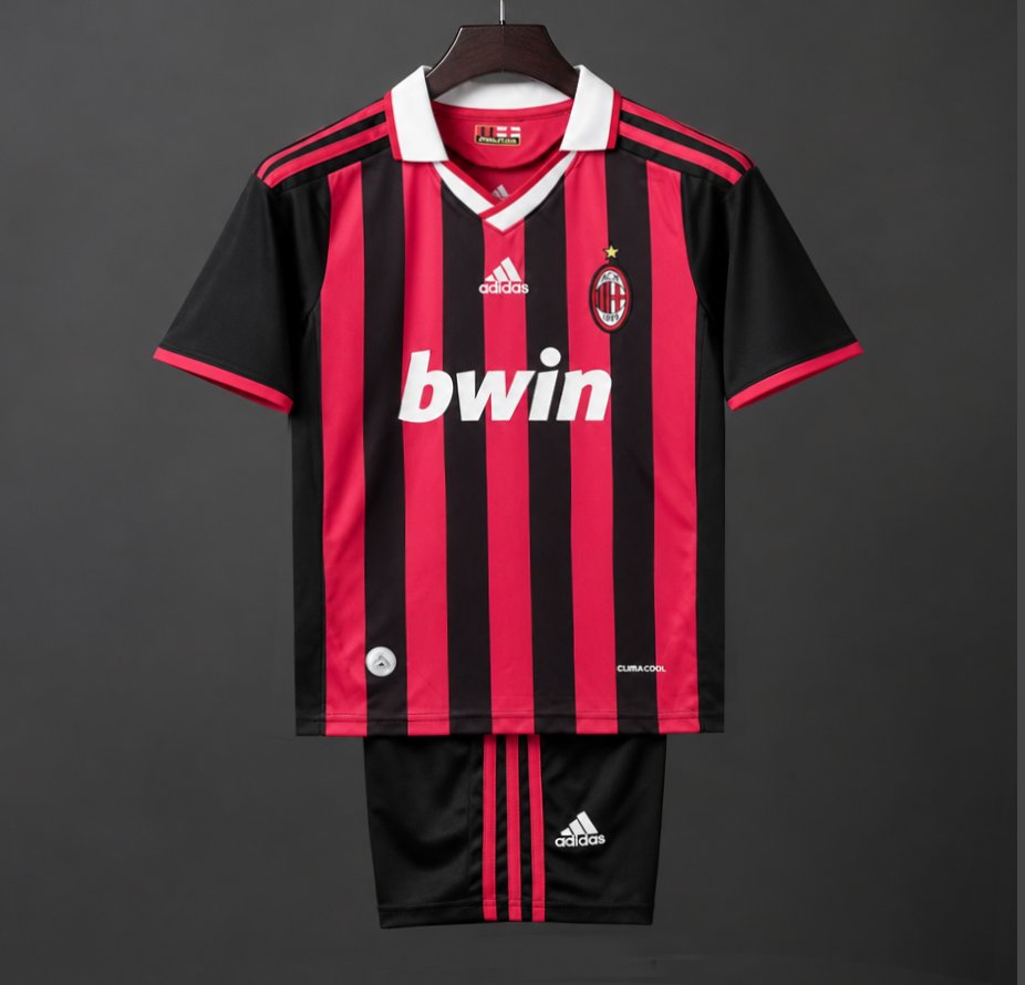 Retro Kids 09/10 AC Milan Home Jersey