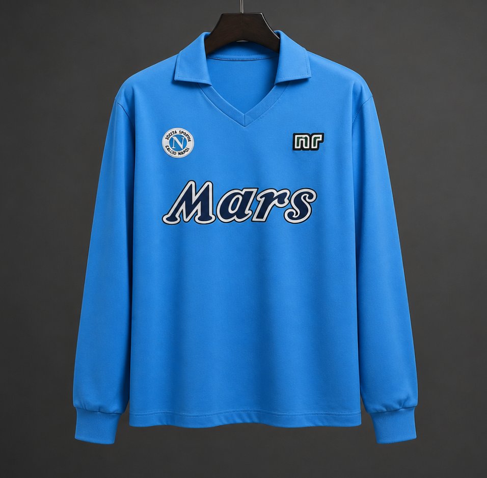 Retro 89/90 SSC Napoli Home Long SLeeve Jersey