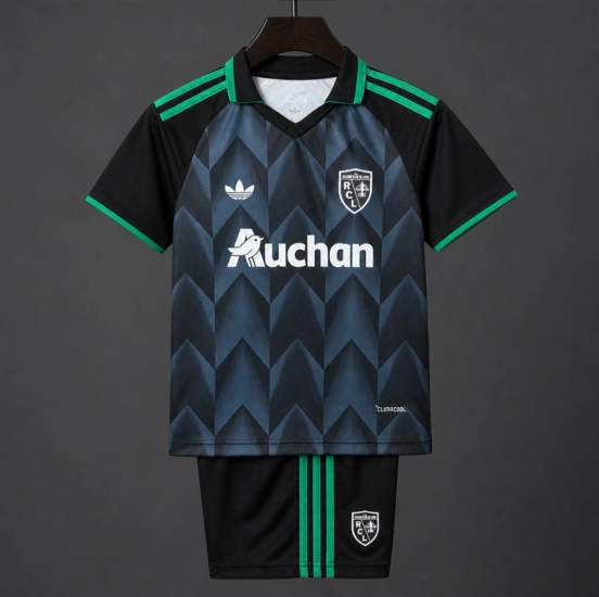 26/27 RC Lens Away Black Green Jersey