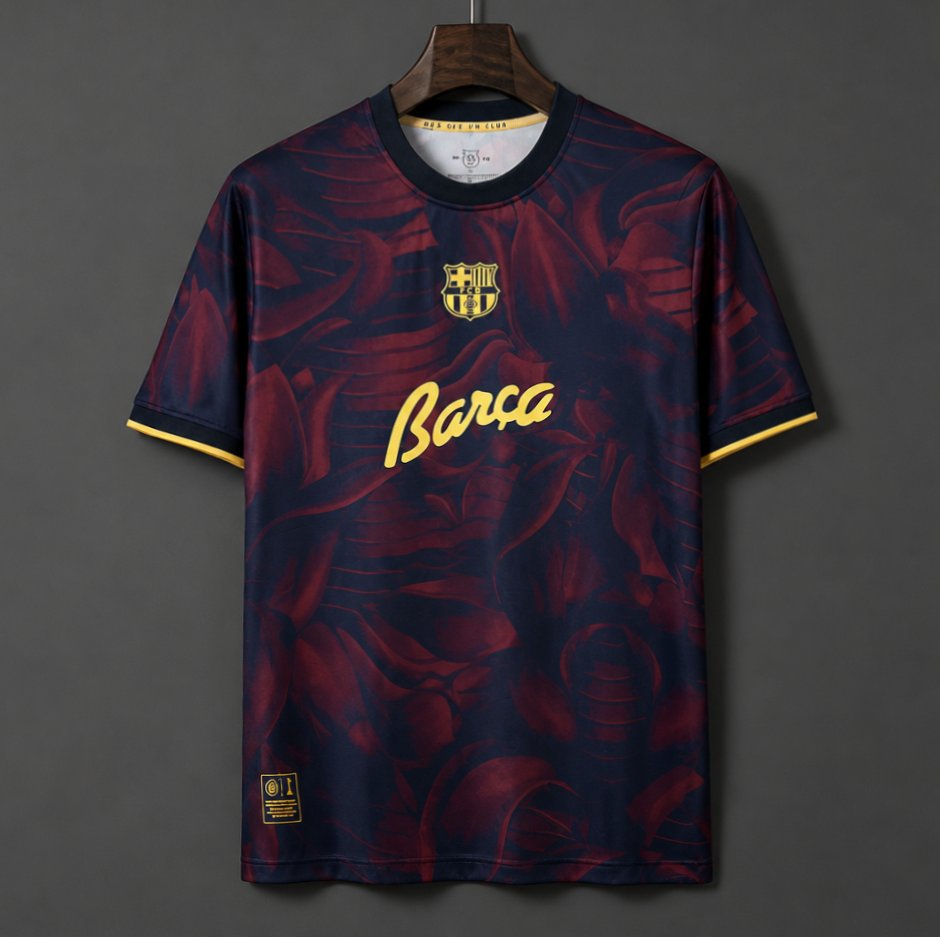 26/27 Barcelona Special Abstract Red & Blue "Barça" Script Jersey