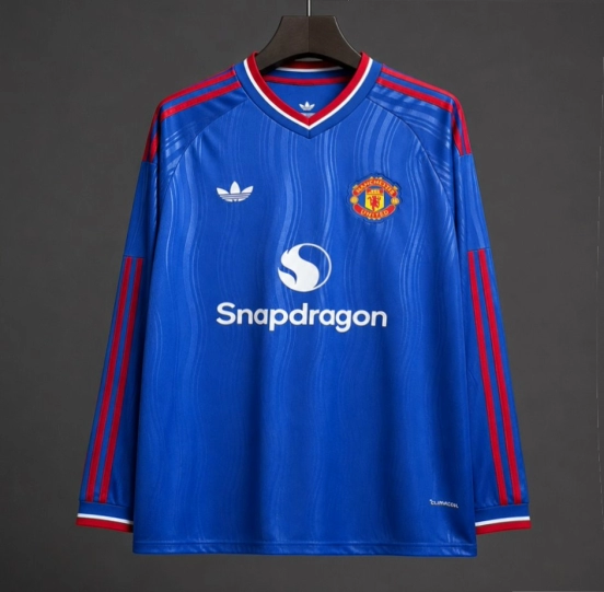 26/27 Manchester United Away Blue Long Sleeve Jersey