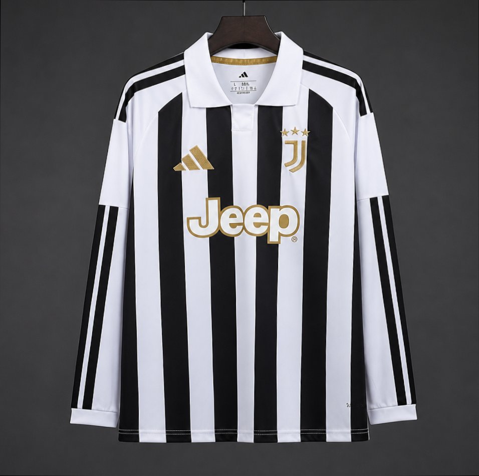 26/27 Juventus Home Long Sleeve Jersey