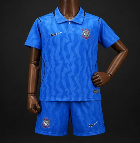 2026 Kids Corinthians Third Blue Jersey
